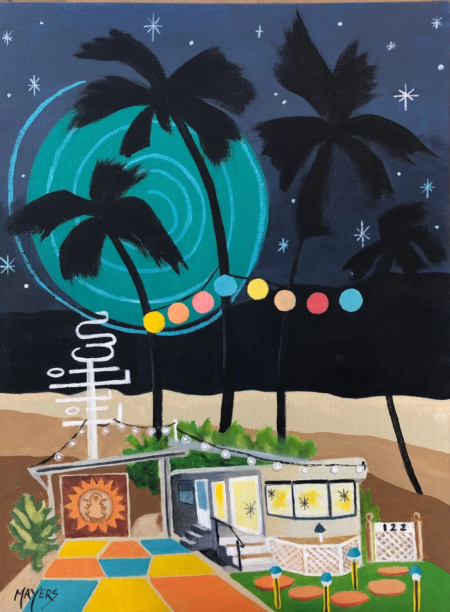 Lillian's Vintage Mobile - Rainbow Spa
Acrylic on Canvas
GIFT