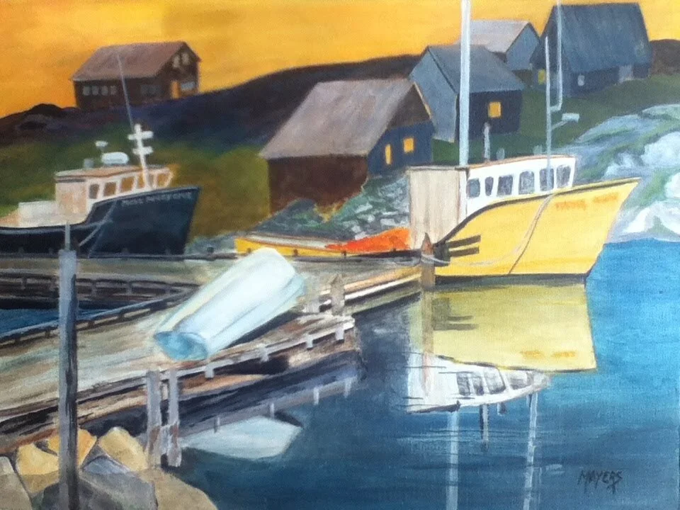 Peggy's Cove, Nova Scotia
Acrylic on Canvas Sheet 12" x 16" CAD$125