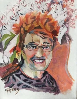 Mary Urlaub Portrait 
Acrylic on Canvas 8" x 10" GIFT