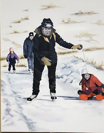 Skating Oval - Commission for 
Okotoks Parks & Rec Office 
Acrylic on Gallery Canvas 22" x 28" NFS