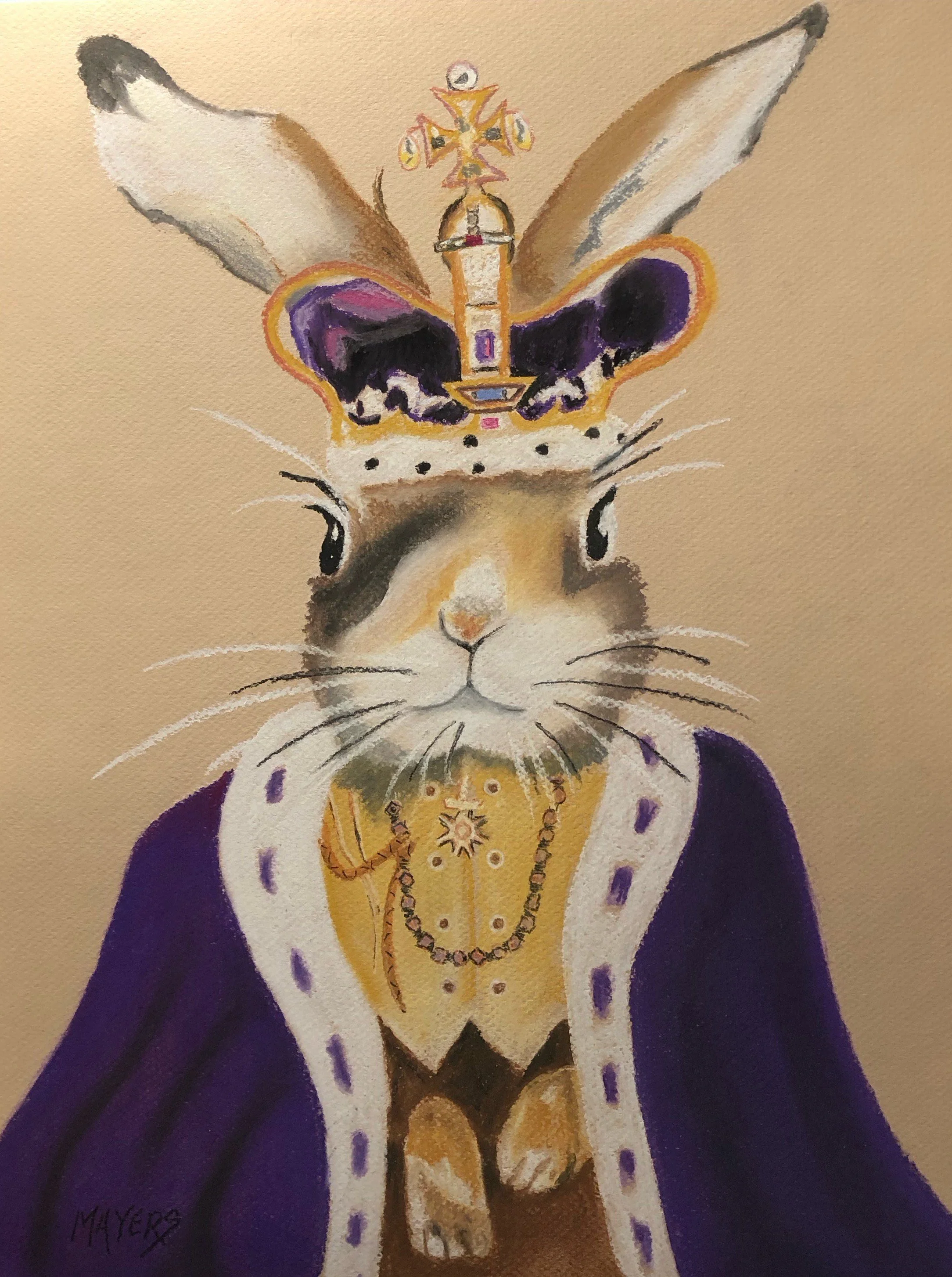 Royal Hare - Pastel 12" x 16" NFS