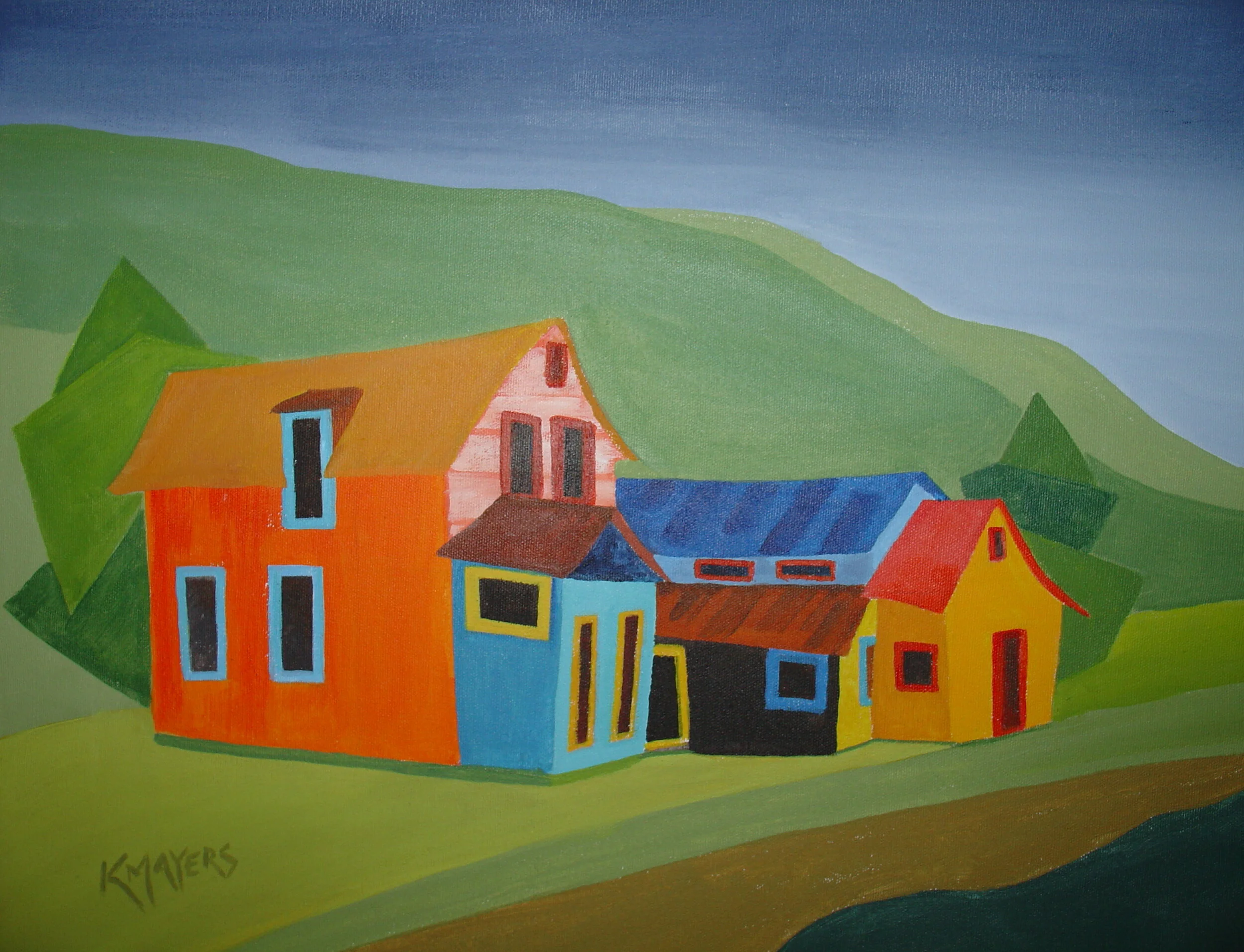 New Denver Mining Shacks, Slocan Valley
Acrylic on Canvas 16" x 20" CND$250
