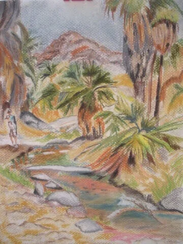 Indian Canyon with Stream
9" X 12" Chalk Pastel CAD$80