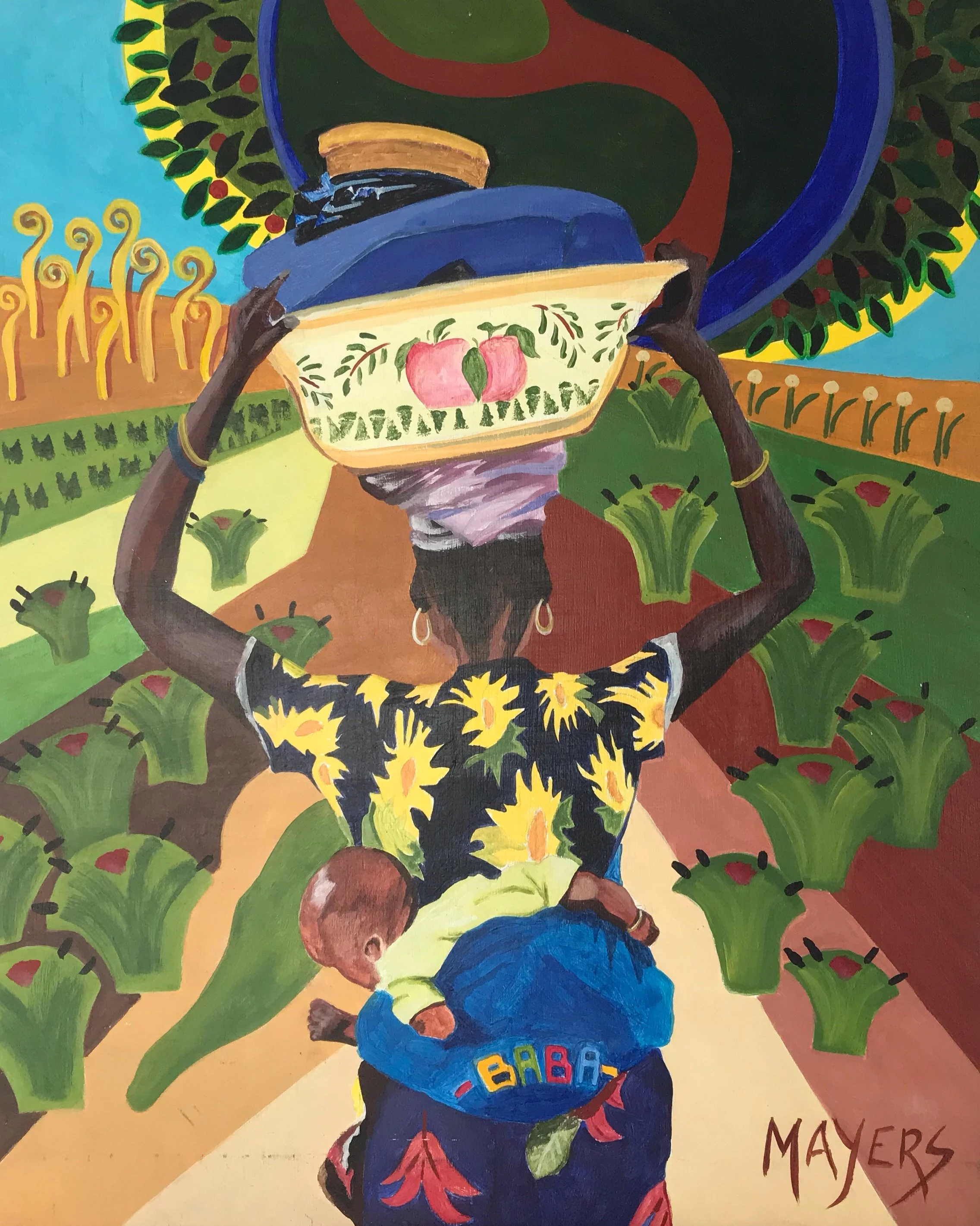 Workshop Study - Washday 
20” x 16” Acrylic on Birchwood Cradled Substrate CND$180 