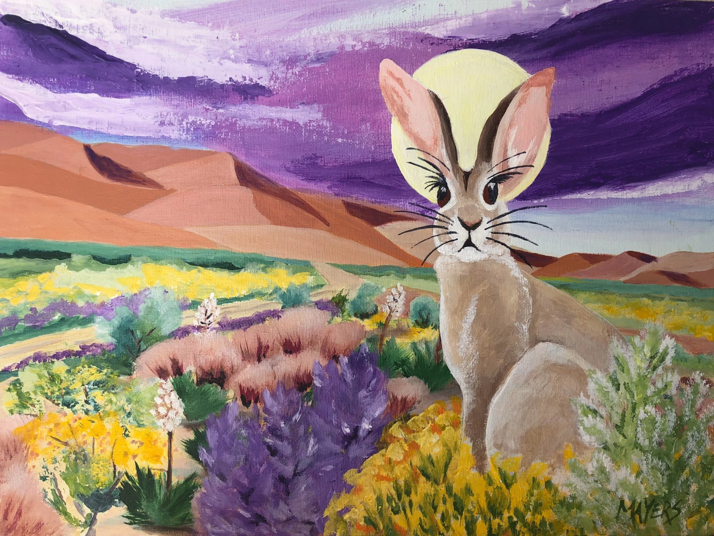 Desert Hare
Acrylic on Canvas
12" x 16" 
SOLD