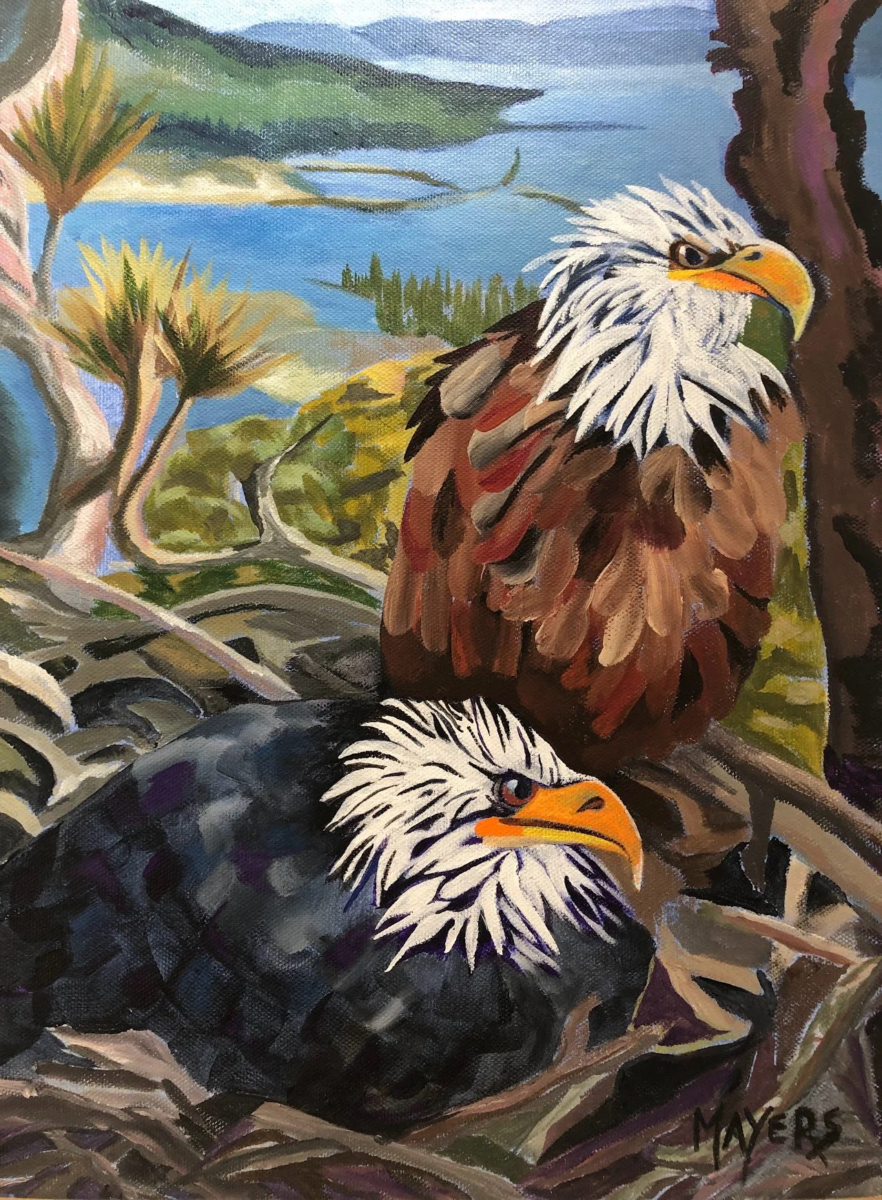 Big Bear American Eagles
Acrylic on Canvas
12" x 16"
$100