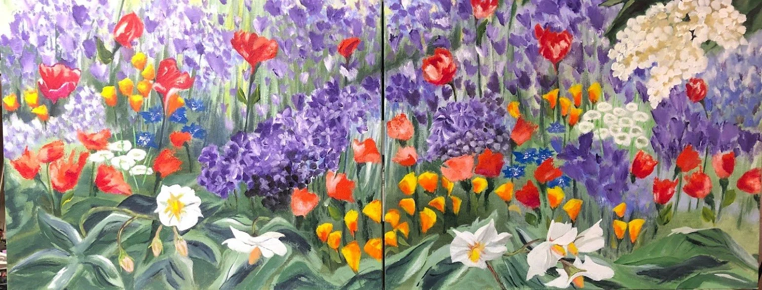 Wildflower Garden "Dipstick"
Acrylic on Canvas (2)
18" x 24"
$300 CDN