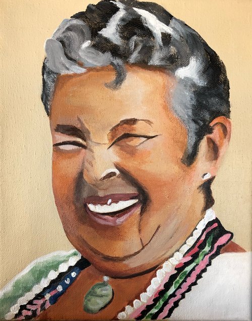 Pat Card Portrait 
Acrylic on Canvas 8" x 10" GIFT