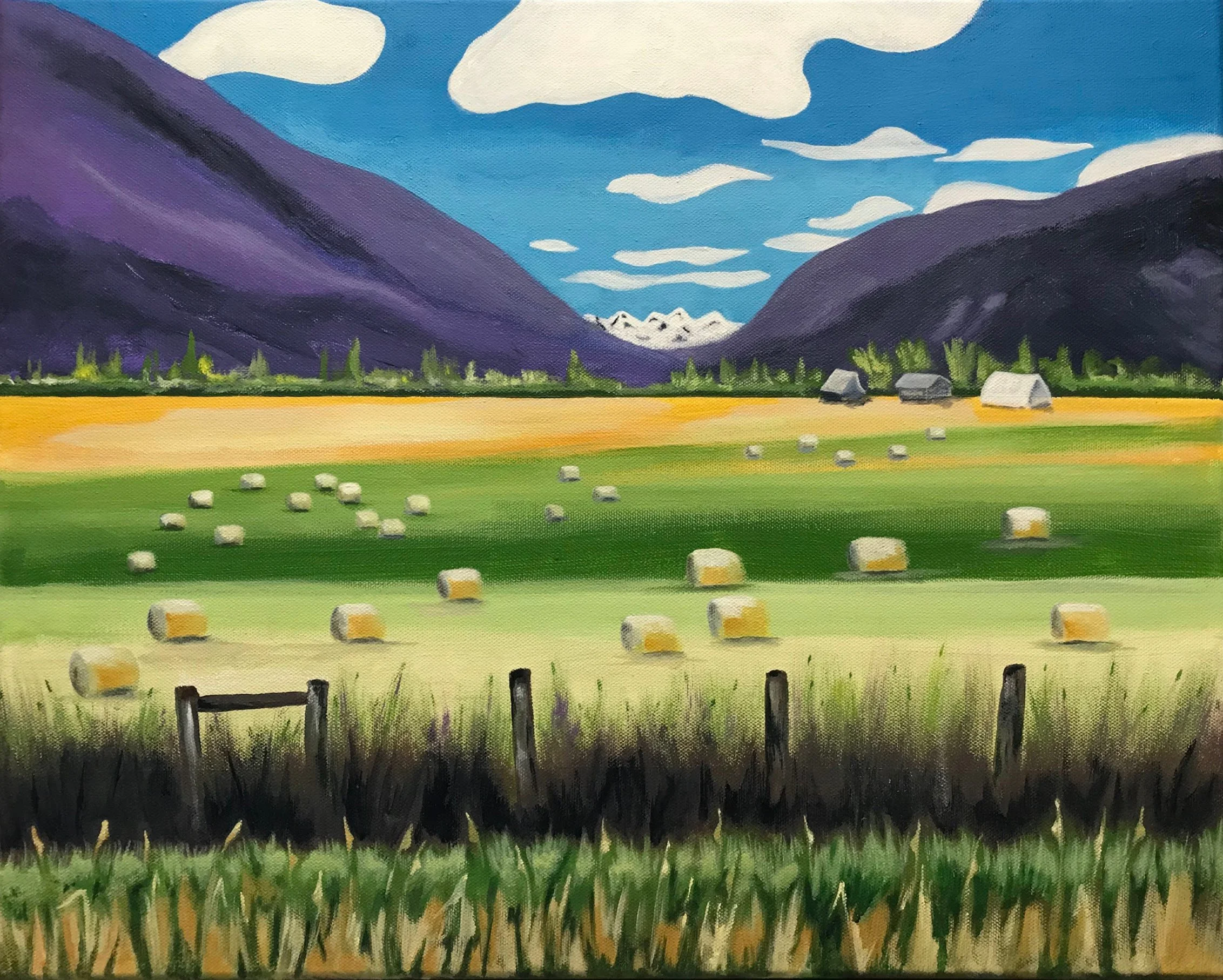 Creston Valley Hay Fields
Acrylic on Canvas 18" x 24"
$300.00 CAD