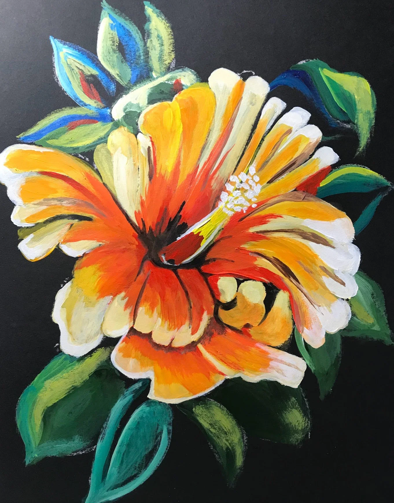 Hibiscus Bloom
Acrylic on Black Pastel Sheet
SOLD