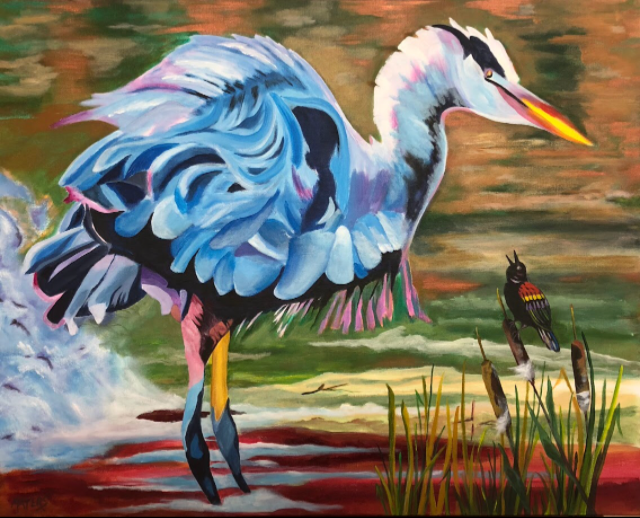 Heron in Pink
Acrylic on Canvas
24" x 30"
SOLD