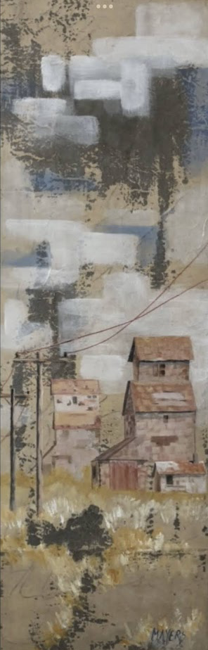 Snowflake, MB Grain Elevator, Prairie View
Acrylic on Gallery Canvas, prepared with Mongolian Paper 12" x 36" GIFT