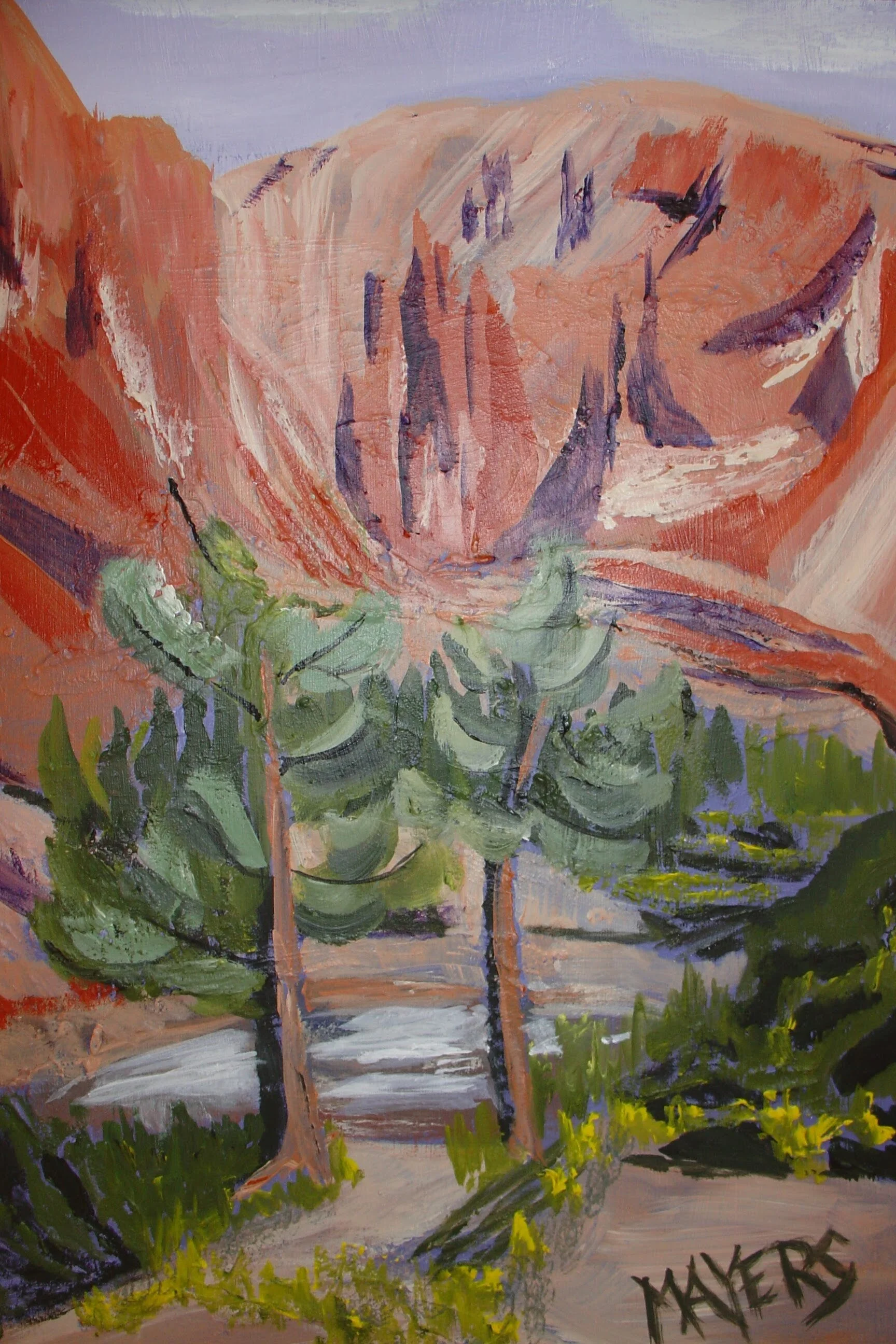 Farwell Canyon Twin Trees (2009)
Acrylic on Hardboard 25" x 21" CAD $165