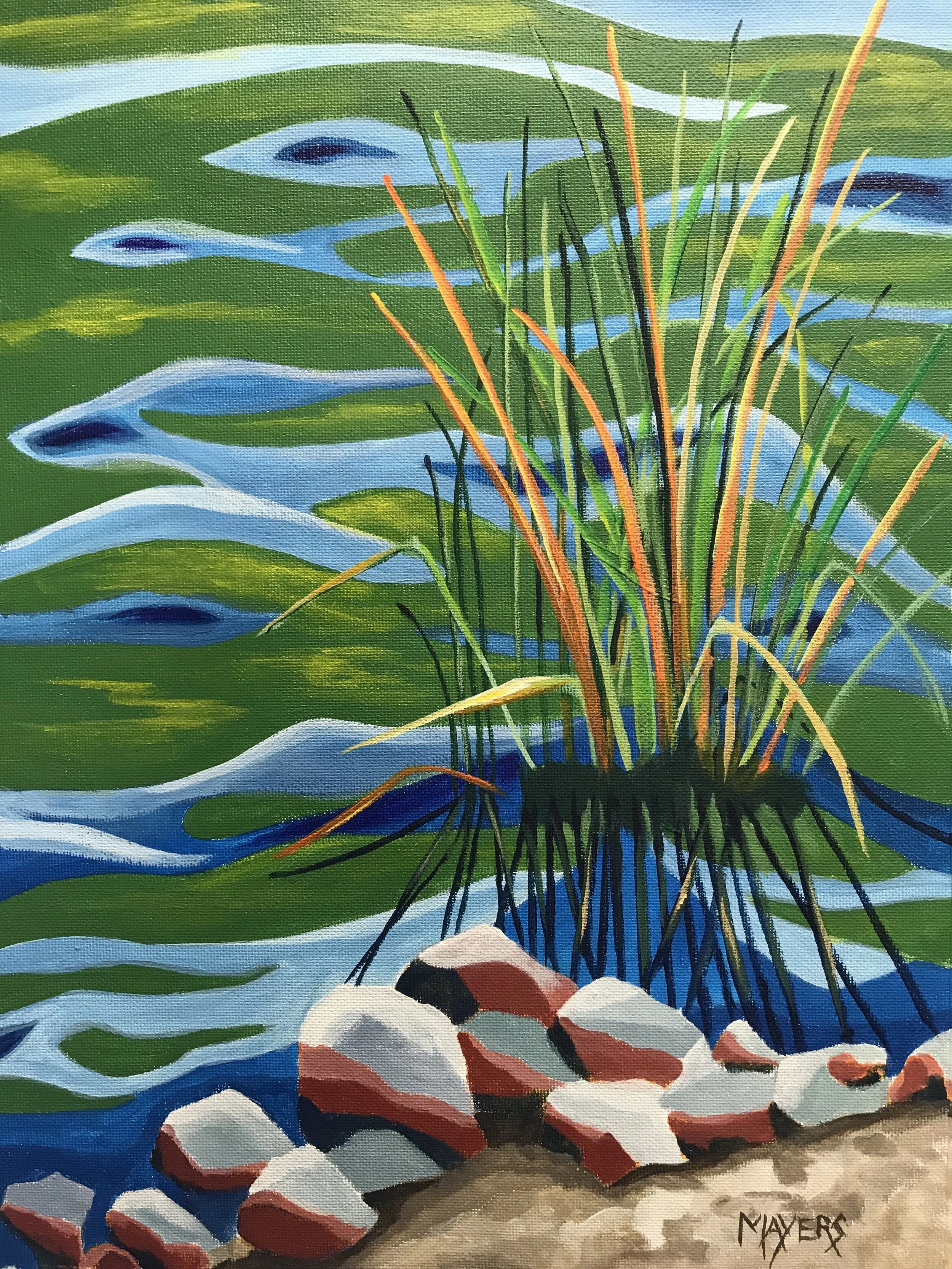 Lakefront Grasses
Acrylic on Canvas sheet 16" x 20" CND$400