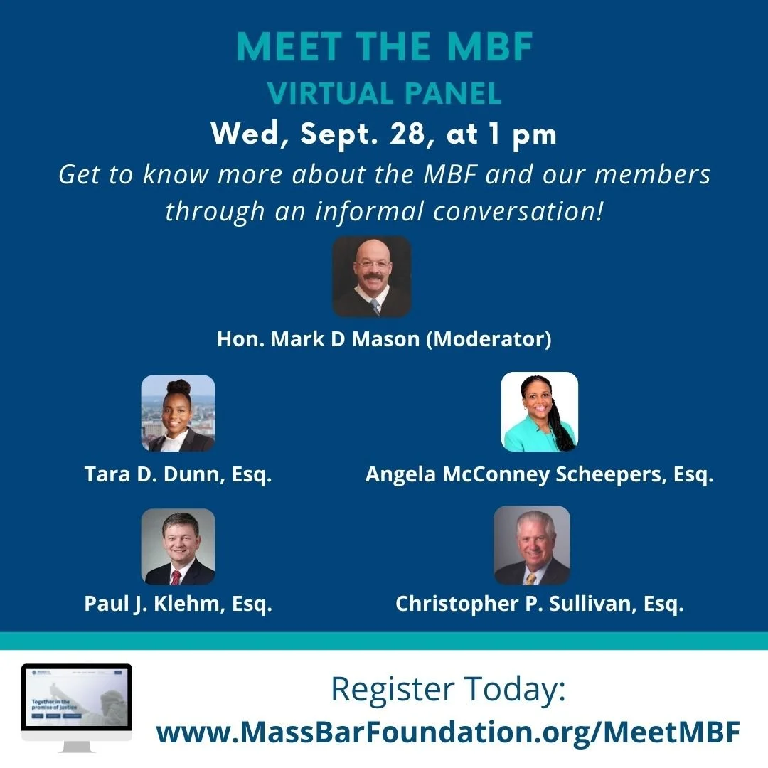 Meet the MBF! Learn more about the work of the MBF during a convenient lunchtime virtual panel.