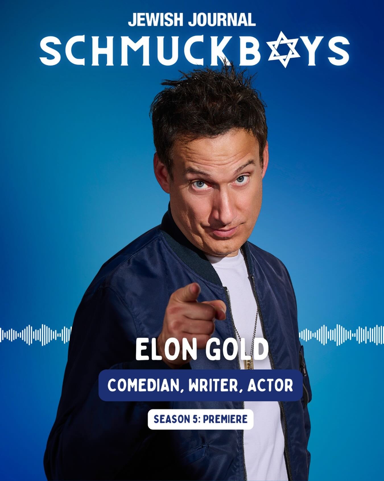 Season 5 of Schmuckboys drops TOMORROW with @elongold &mdash; kicking off with a guest who brings comedy, culture, and Jewish pride in every sentence. Couldn&rsquo;t think of a better way to start the season. @applepodcasts @spotify @jewishjournal Se