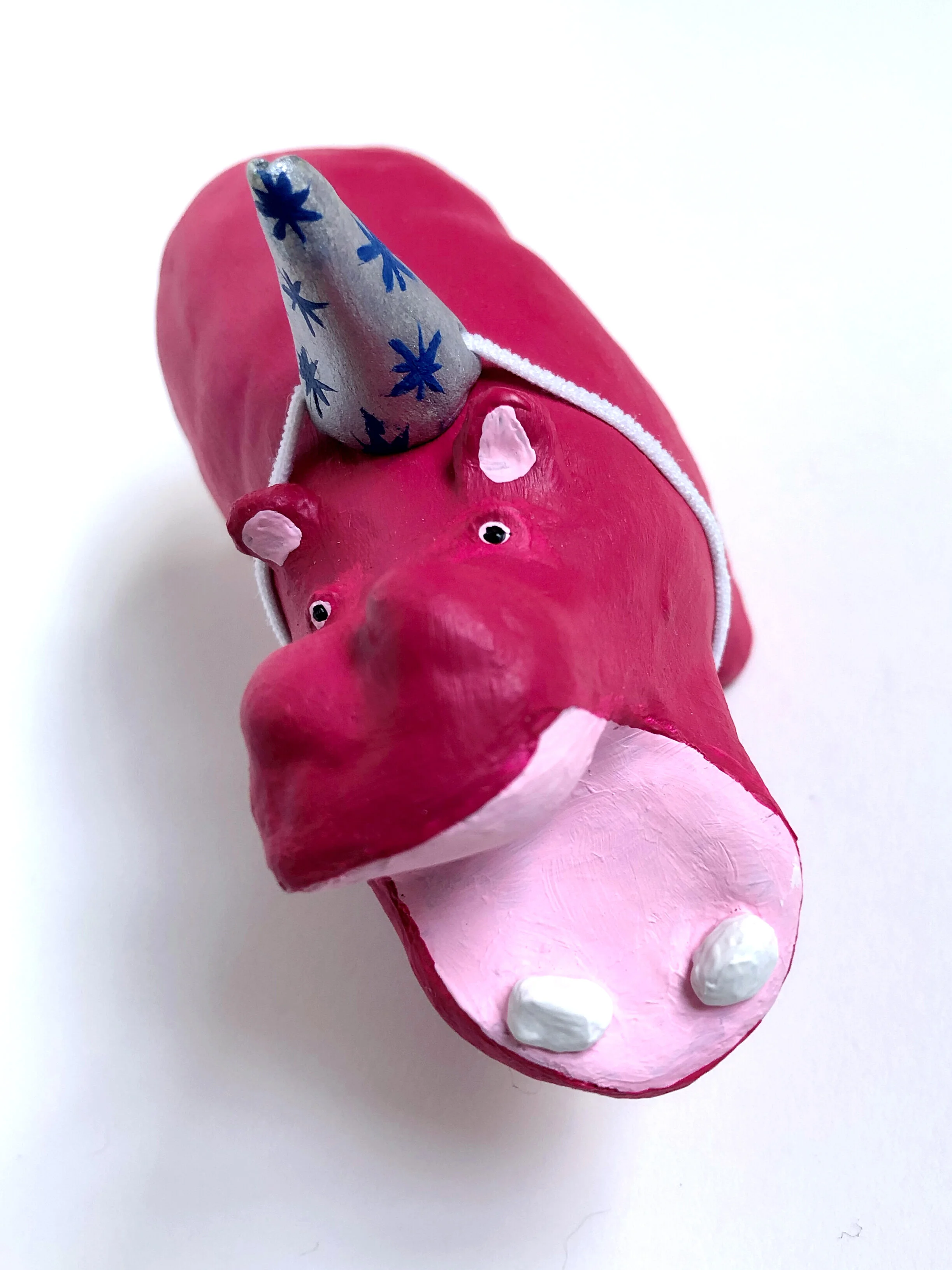 Illustration | Sculpture | Papier Clay | Hippo | Trudi Esberger