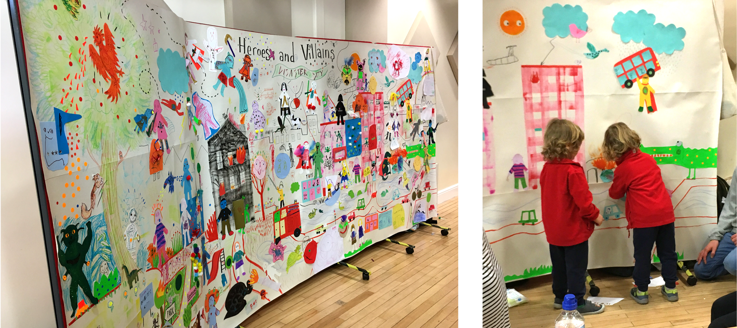 Cambridgeshire Libraries | St Ive's Book Jam mural | Children's creative workshop | Trudi Esberger