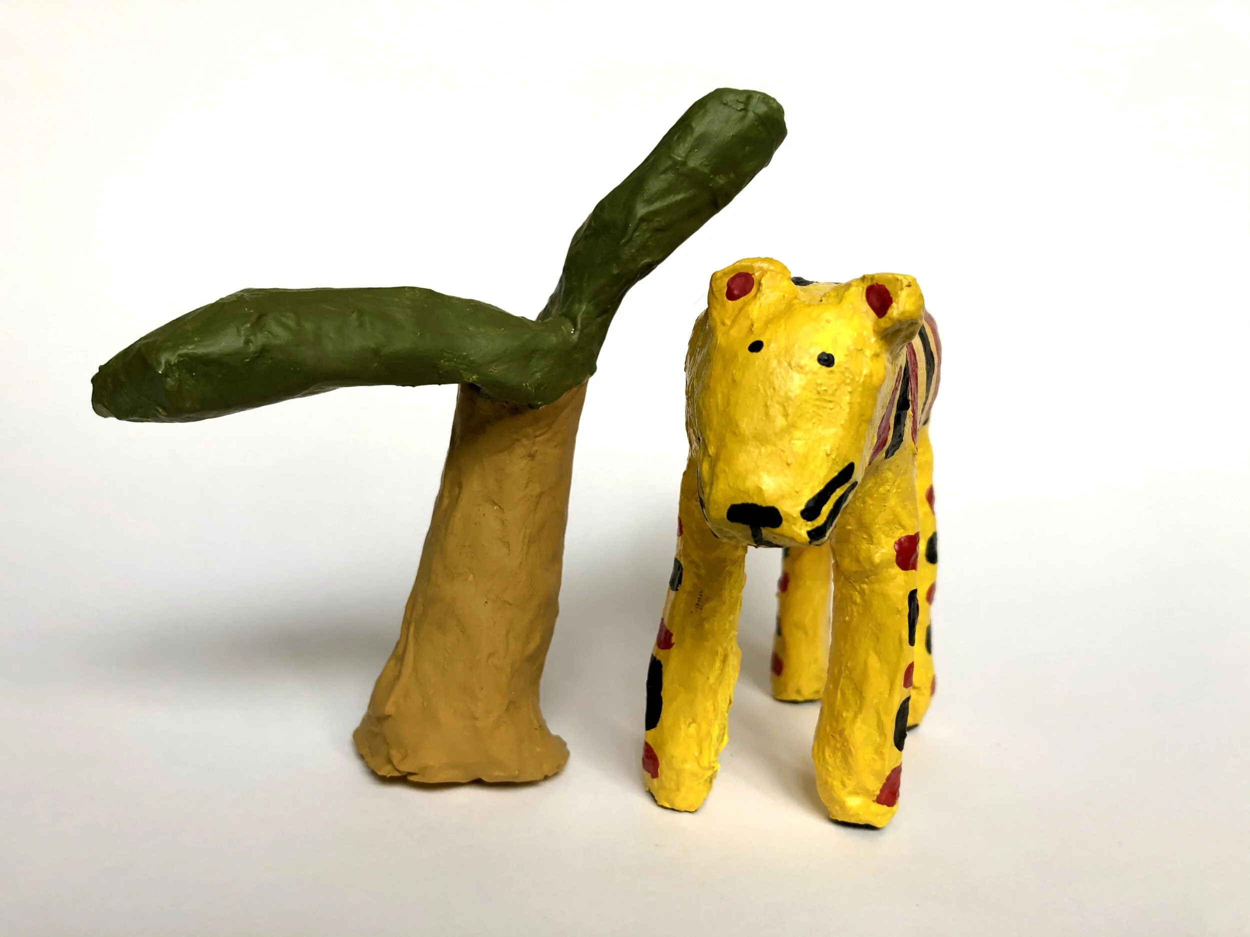 Illustration | Sculpture | Papier Mache | Tiger | Tree | Trudi Esberger