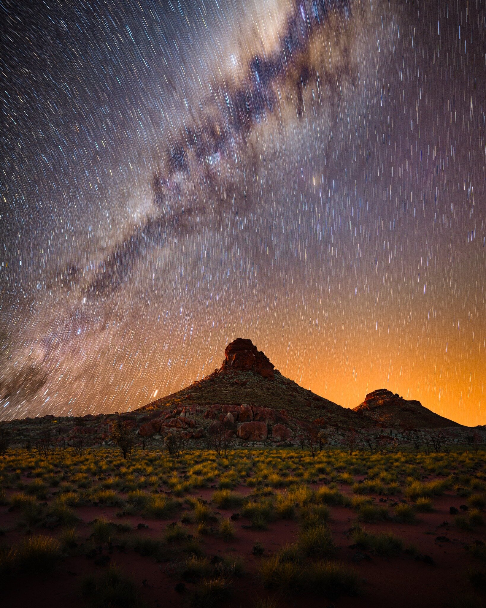 Dark skies above Mikurrunya Hills, Ngarla/Nyamal country.

Sony a7SIII + Sony 20mm f1.8 G
ISO 1600 | f2 | 338s (sky), 25s (foreground)