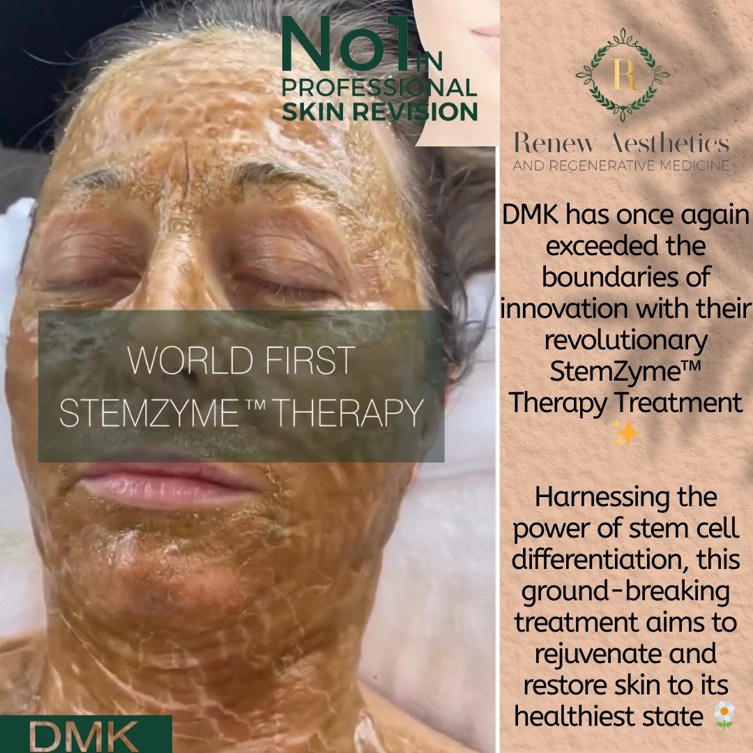 🌿✨ Reset, Rebuild, Renew — with DMK StemZyme Therapy ✨🌿
DMK’s StemZyme Therapy isn’t "just a facial" — it’s a skin reprogramming system designed to awaken your skin’s regenerative potential from the in