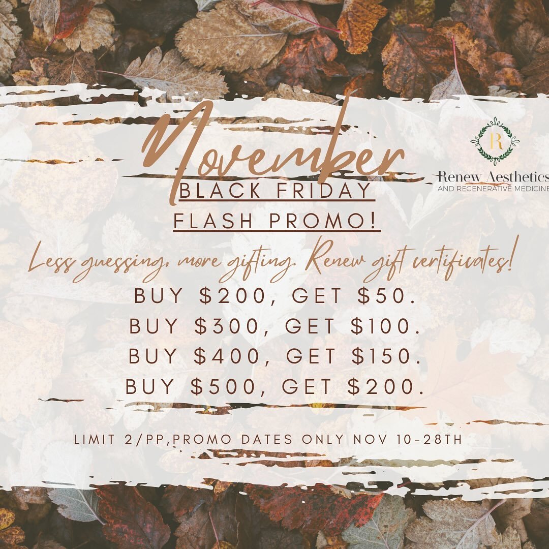 Black Friday just got a glow-up 💫
Give the gift she won&rsquo;t return &mdash; radiant skin + sculpted n snatched face/body + serious self-care.

🪩🥂SKIP THE GUESSING: GIVE THE GLOW THIS SEASON!

🎁 Gift certificates on promo for a limited time onl