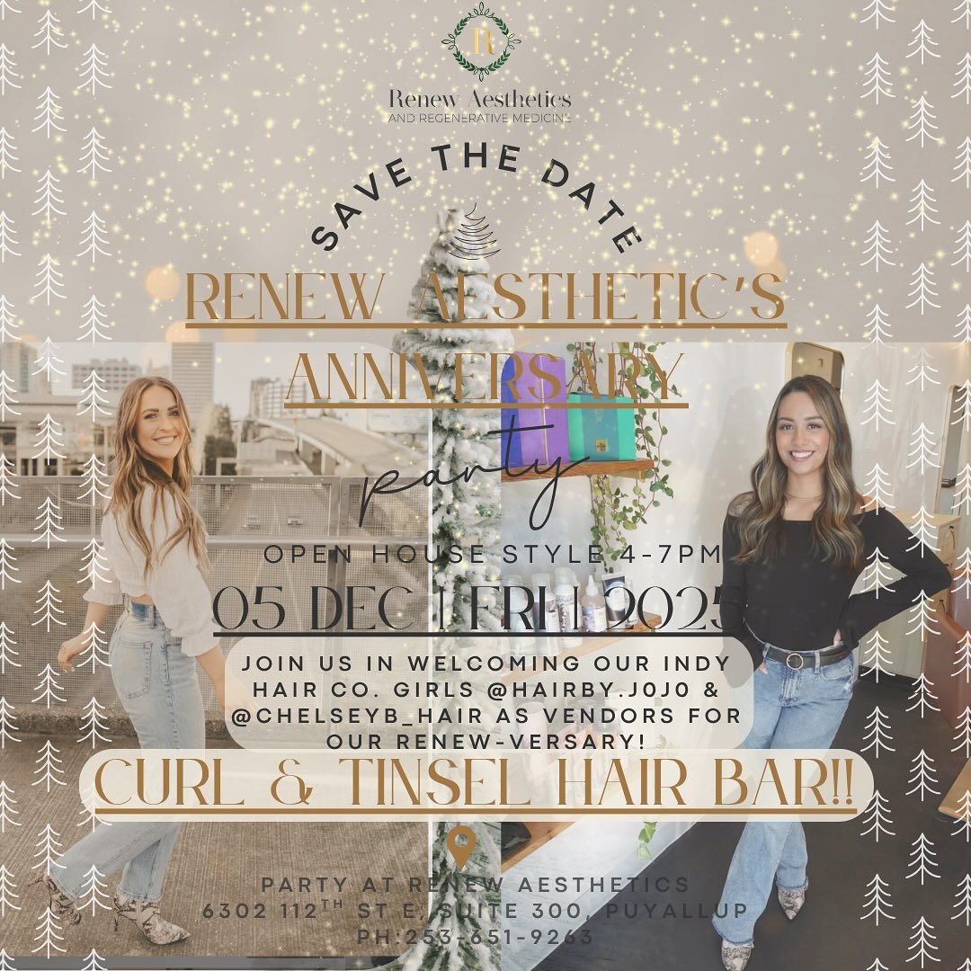 🪩💕🥂
SHARING THE LOVE ON OUR RENEW-VERSARY!
SAVE THE DATE &amp; MEET OUR VENDORS!! We can&rsquo;t wait to see you FRIDAY DEC 5th from 4-7PM!!!

🌿Curl &amp; Tinsel Hair Bar with @indy.haircompany @chelseyb_hair @hairby.j0j0 

🌿Charm &amp; Cheer Pe
