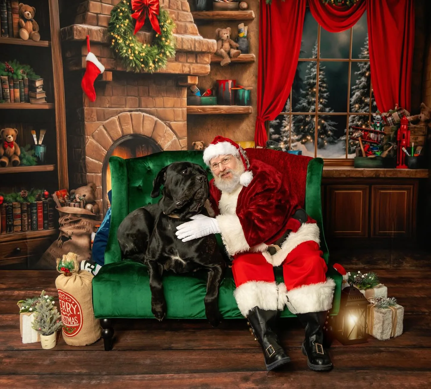 We&rsquo;re holiday getting holiday ready and Clyde was the first to get his Santa photos!!! 
&bull;
And now we&rsquo;re getting Anniversary-ready for THIS FRIDAY!!
We&rsquo;ve put together our swag bags. Got all our besties set to come share cheer @