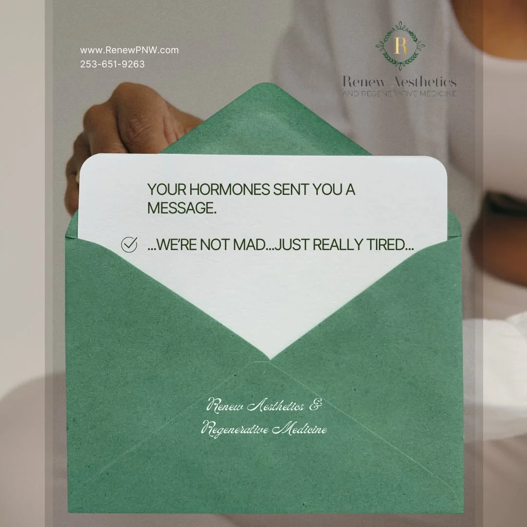 Hormonal change isn&rsquo;t the end of vitality.
It&rsquo;s a natural phase the body moves through &mdash; for both women and men.

Yet many people are never told this:
You don&rsquo;t have to simply power through it.

At Renew Aesthetics &amp; Regen