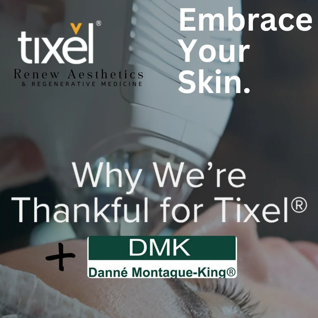 Renew Tighten +Resurface Protocol Series breakdown! 

2 Tixel Full Face Skin Tightening Treatments +2 DMK Alkaline Wash Full Face Skin Therapy = SURFACE &amp; CELLULAR RESET!

#skintightening #skinhealth #renewpnw #medspa #puyallup