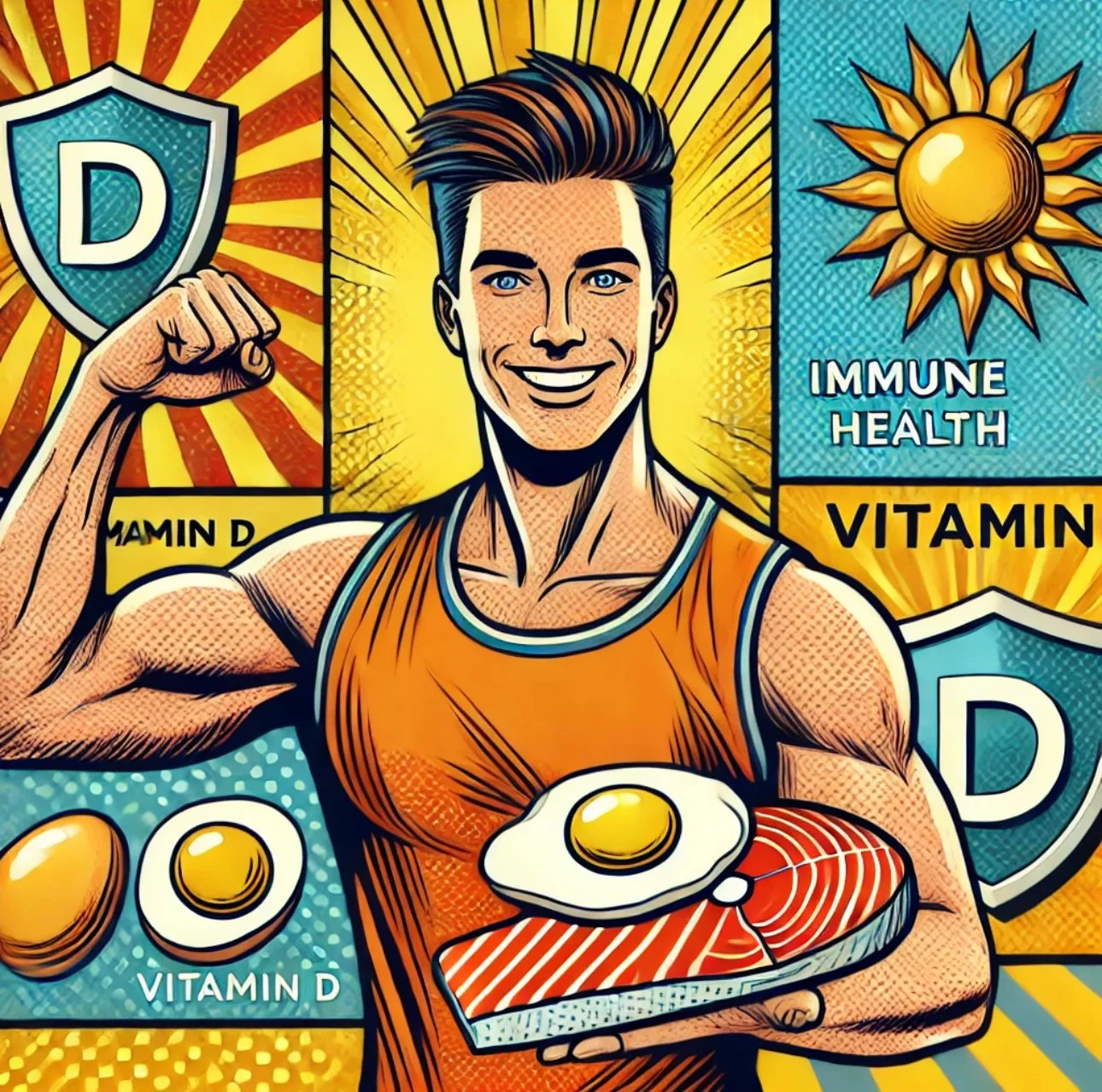 Athlete-focused image about vitamin D and sports performance linked to immune health