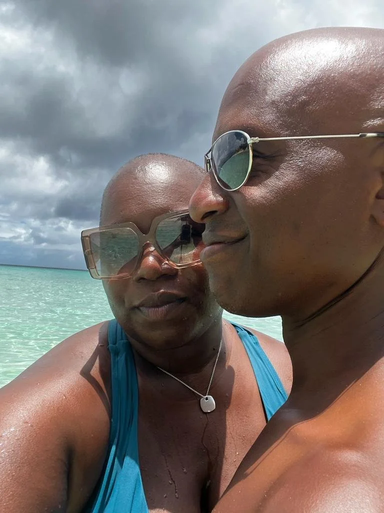 Couple enjoying a romantic private boat excursion in Anguilla