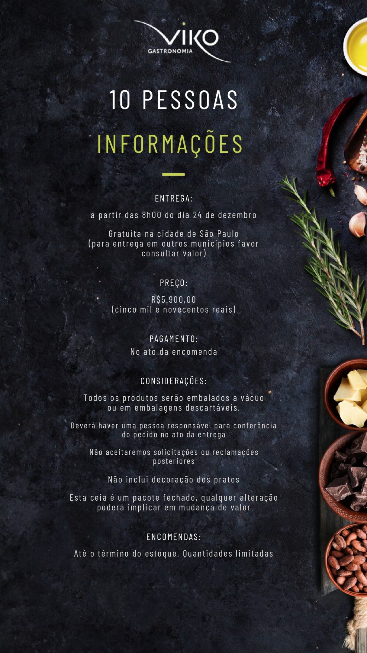 Encomenda de Ceia de Natal - 10 pessoas — Viko Gastronomia Encomenda de Ceia de Natal - 10 pessoas — Viko Gastronomia