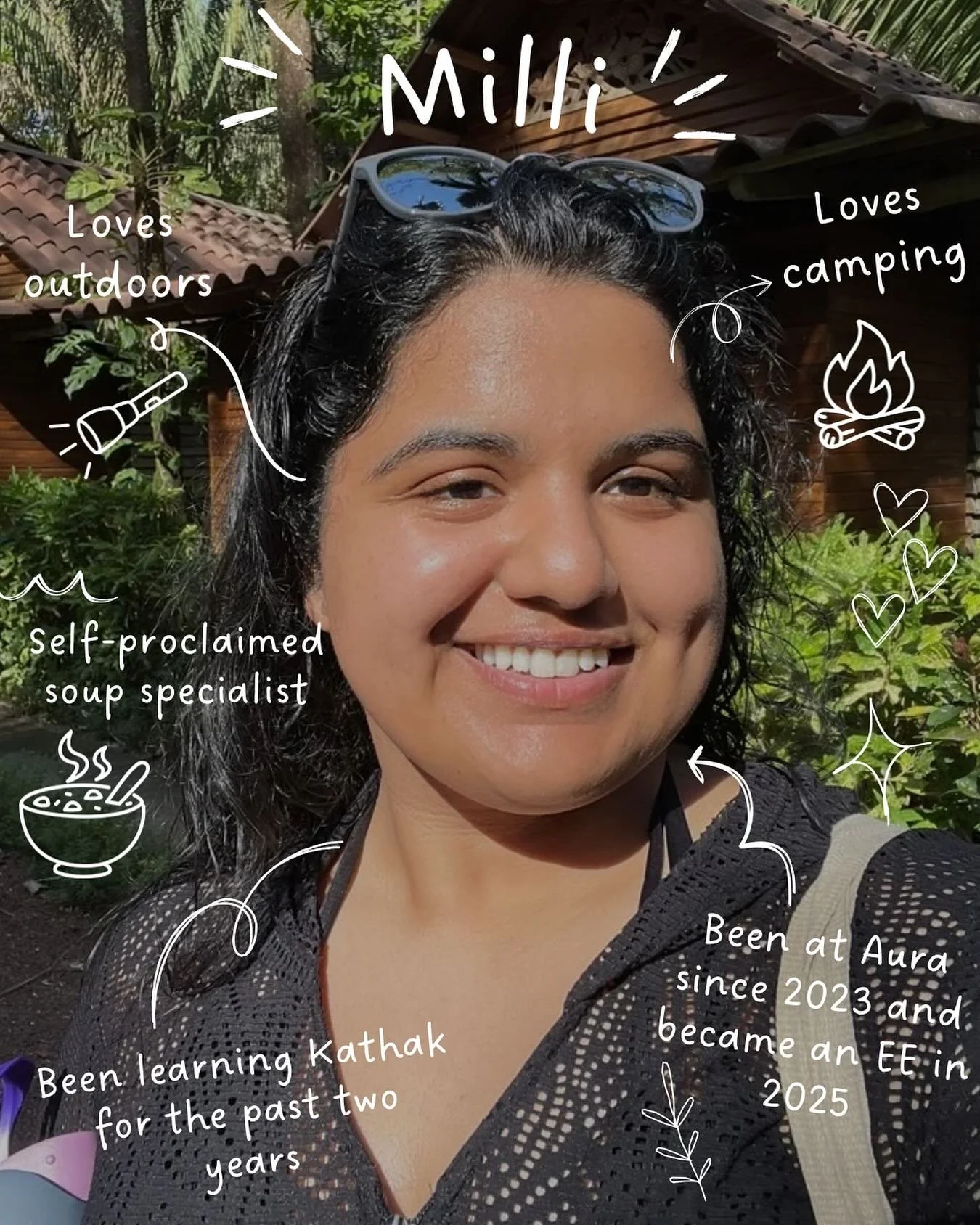 ✨Fun Facts Fridays✨

Meet Milli! She loves the outdoors. camping, hiking🌲
She&rsquo;s also a self-proclaimed soup specialist&hellip; she swears she can make soup out of anything (and honestly, we believe her). 🍲 Milli&rsquo;s been learning Kathak f