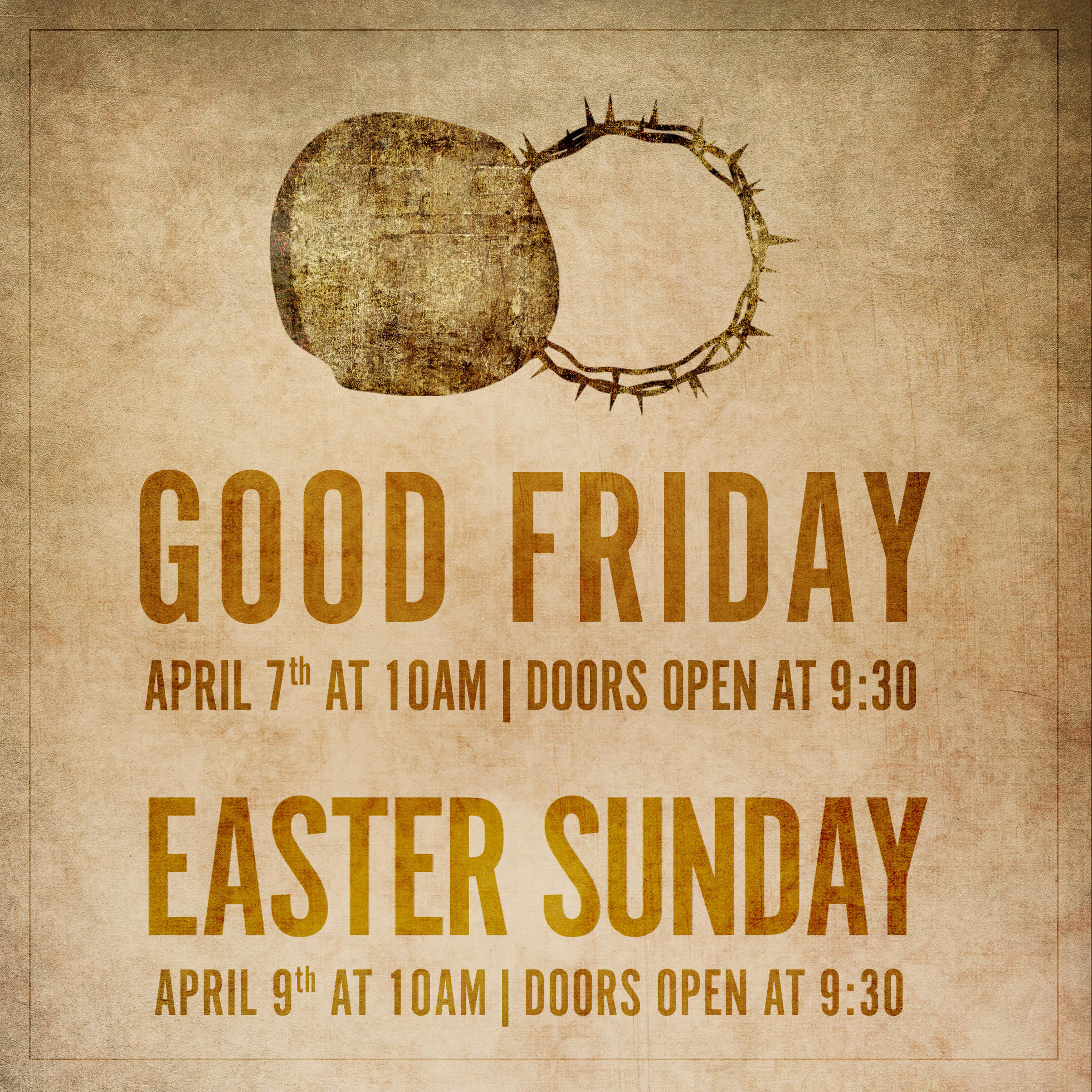 This Easter weekend Midtown Church invites you to celebrate the greatest event in the history of our planet: the death and resurrection of Jesus Christ. All are invited, the convinced and the skeptical.

Please join us for a Good Friday Gathering and
