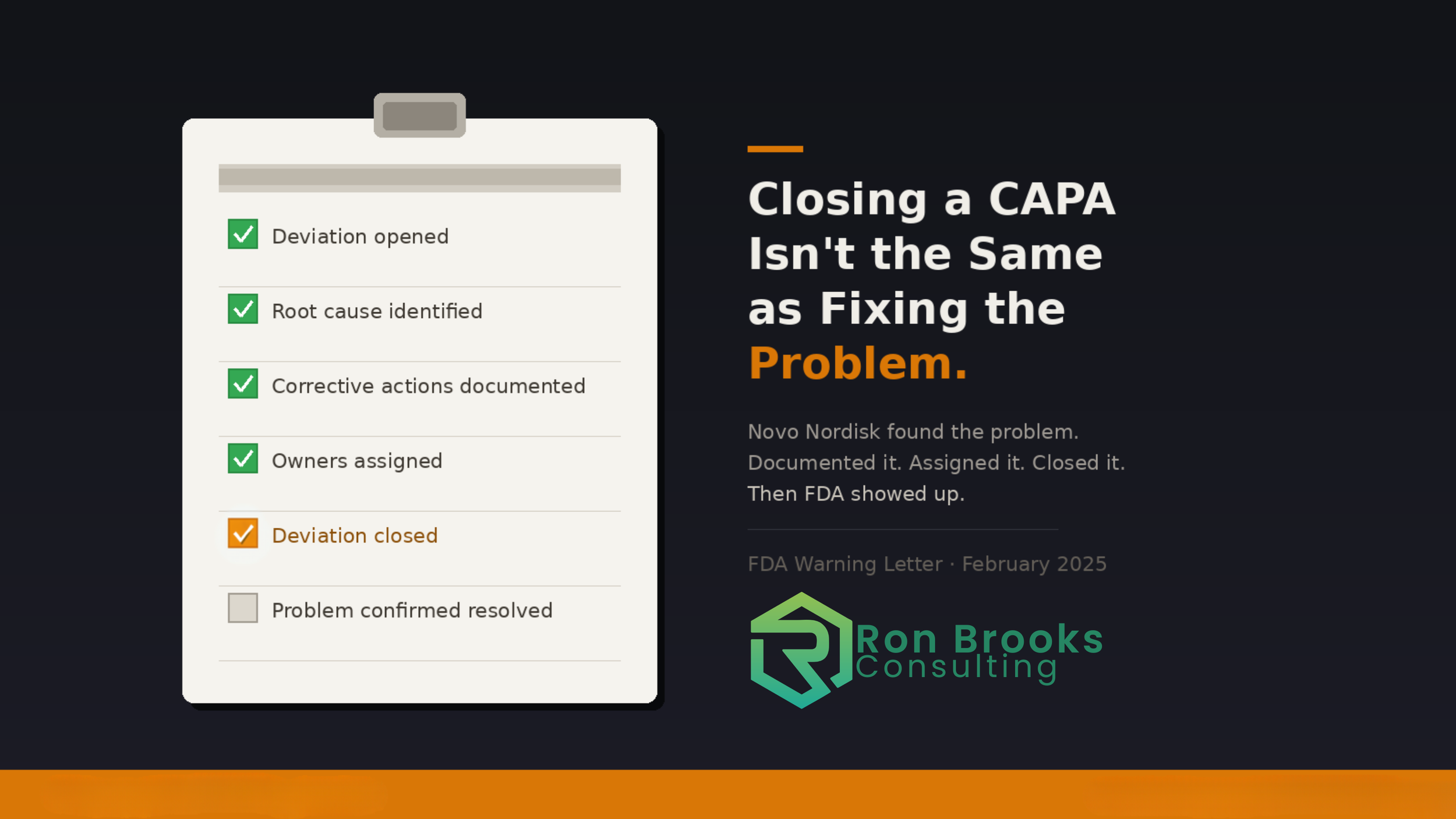 Closing a CAPA Isn't the Same as Fixing the Problem