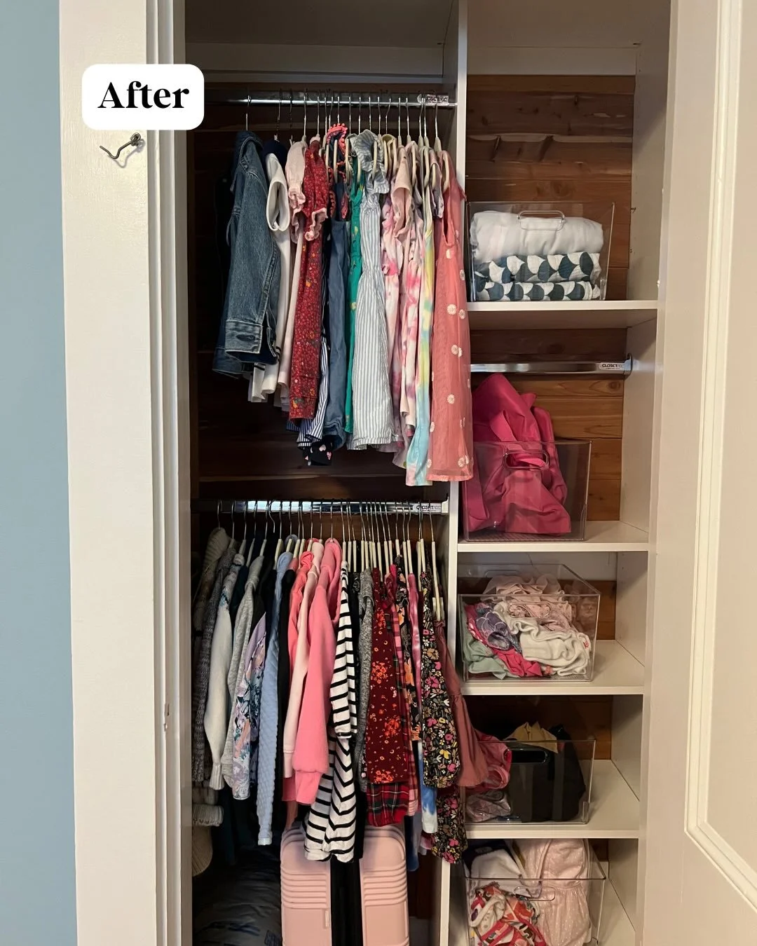 This didn&rsquo;t need a huge renovation or a full closet overhaul. It just needed a little help and a fresh set of eyes.

For busy moms, even a small closet can feel overwhelming when it&rsquo;s packed with outgrown clothes, half worn favorites, and