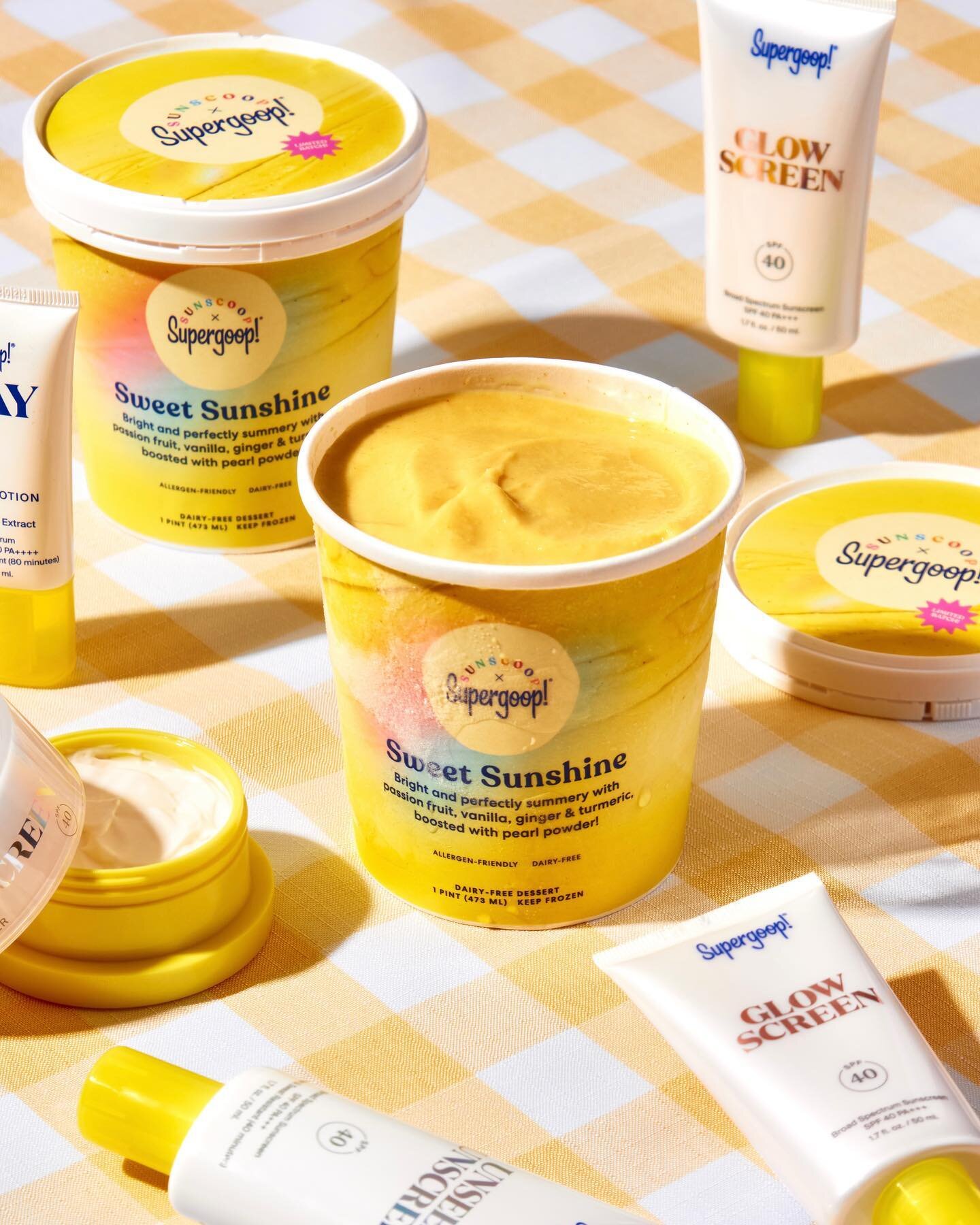 &quot;Cult-favorite SPF skincare brand Supergoop! created an ice cream that will help you savor the summer season. In collaboration with plant-based, allergen-friendly ice cream brand Sunscoop, and inspired by Supergoop!'s bestselling Glowscreen SPF,