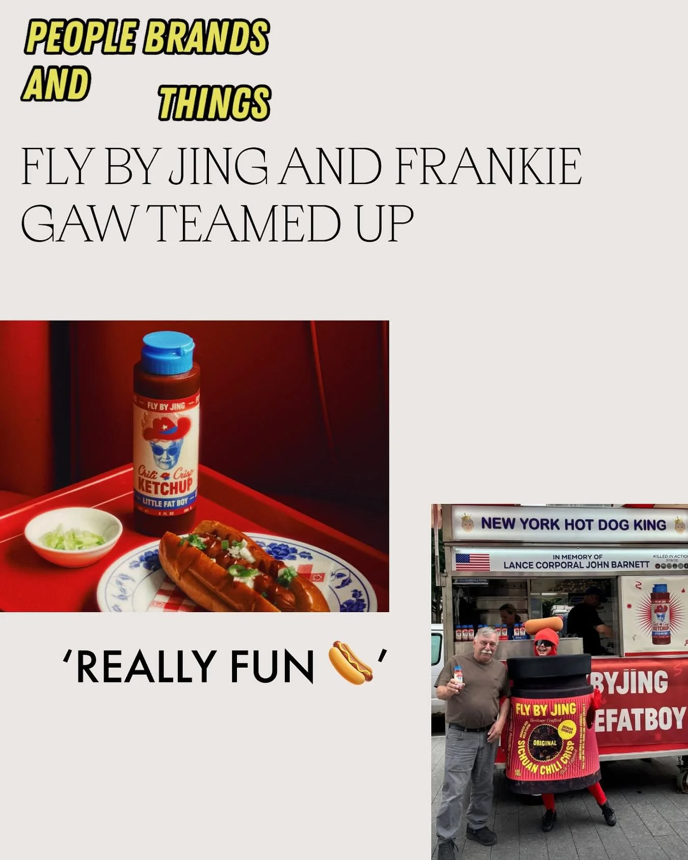 @peoplebrandsandthings on @flybyjing x @littlefatboyfrankie