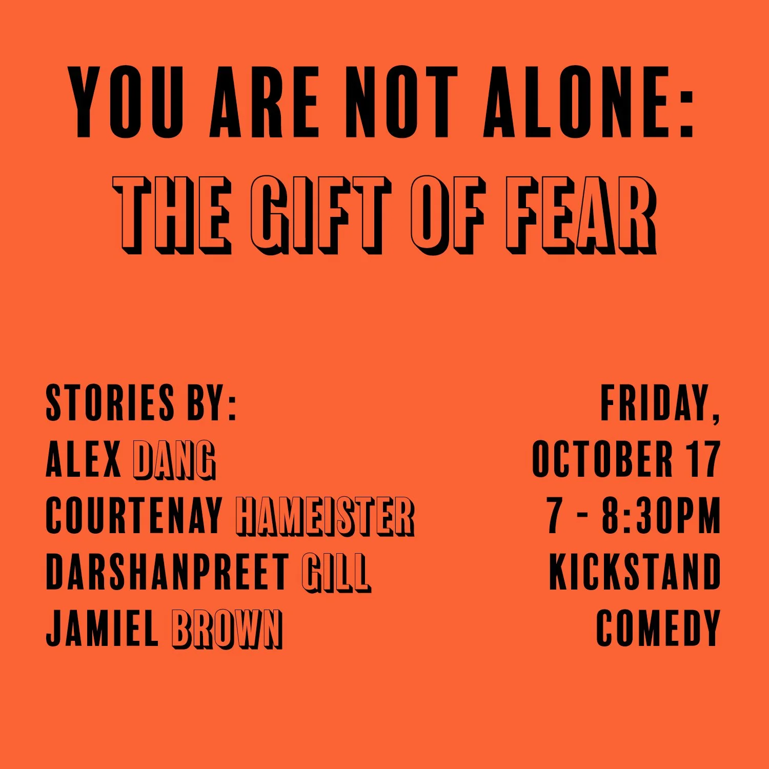 You Are Not Alone: The Gift of Fear