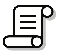 Icon of a scroll with text lines