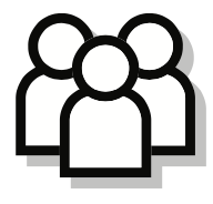 Icon of three people figures together