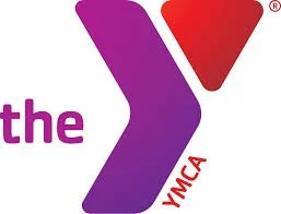 YMCA logo with purple and red elements