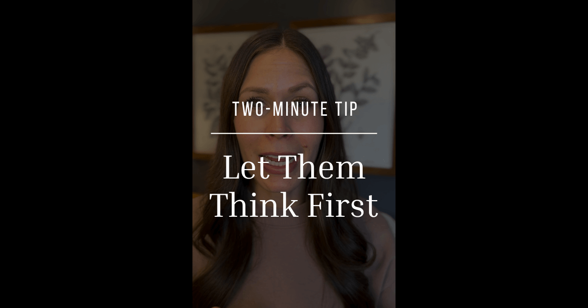 Let Them Think First