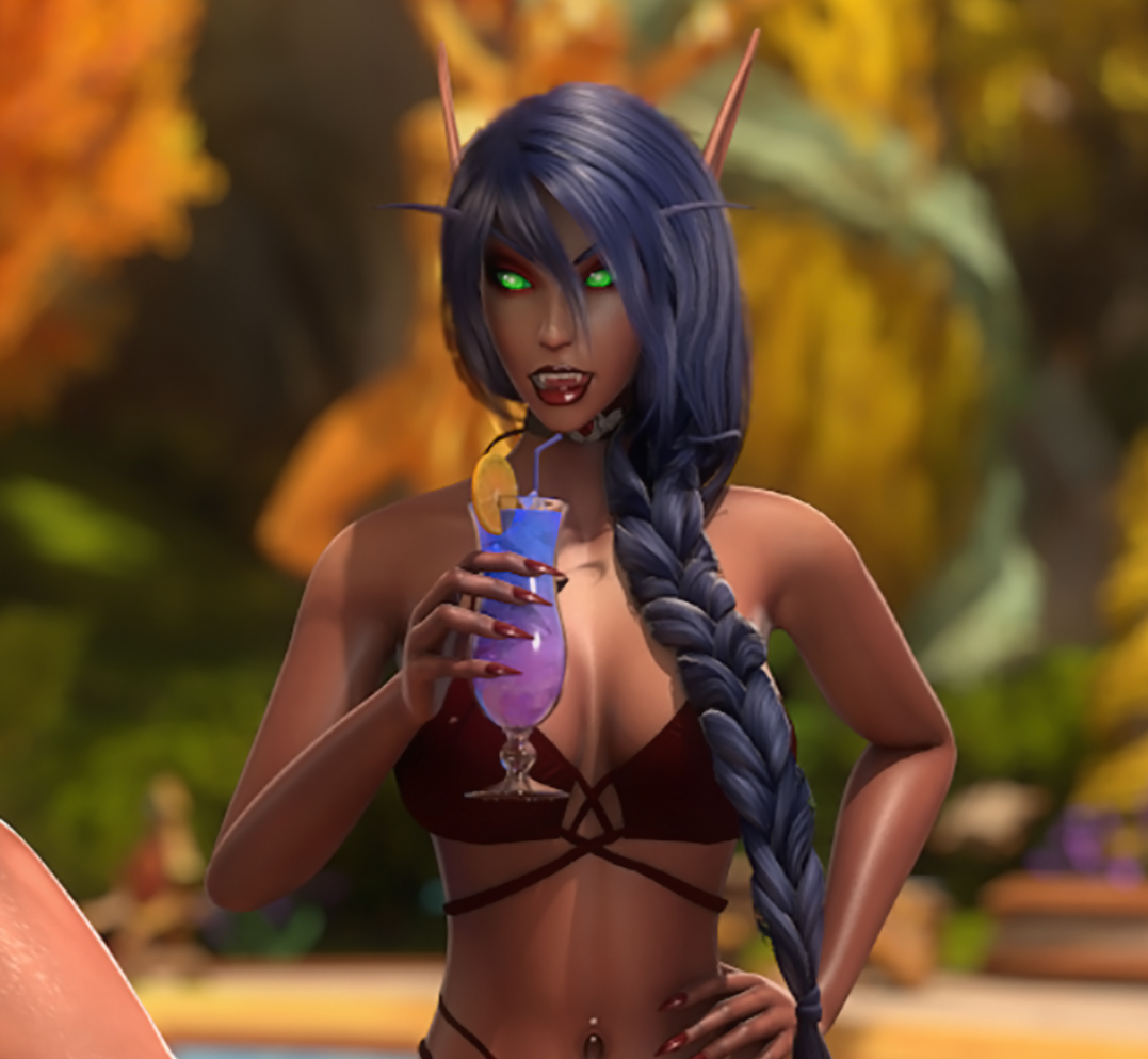 Saltheril's Summer Pool Party: Velaya & Kalec