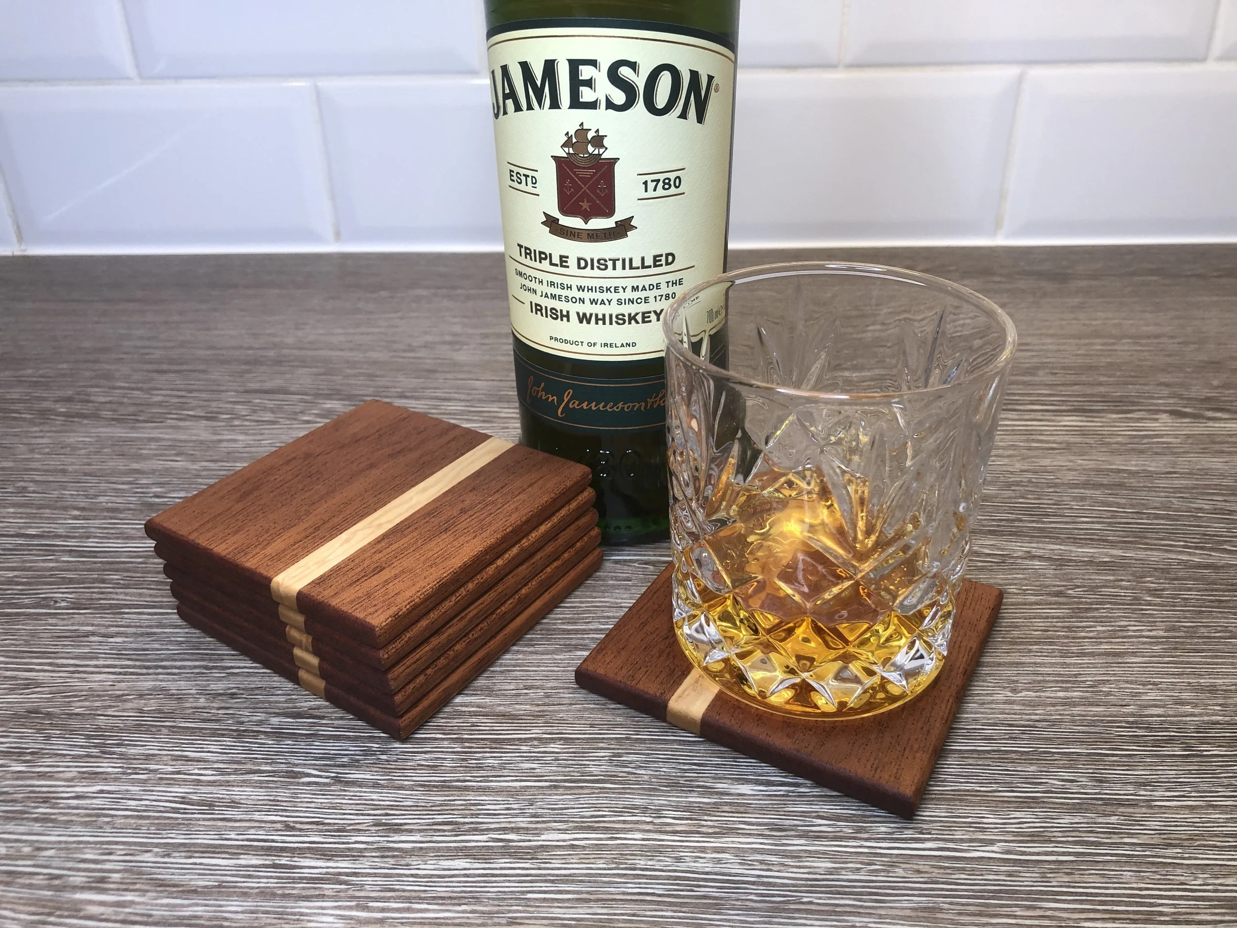 sapele and ash coasters.JPG