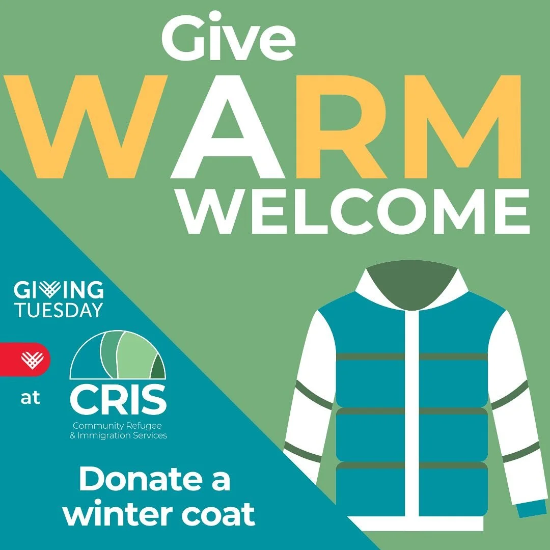 This #GivingTuesday, consider giving a warm welcome to a newly arrived refugee - literally! To meet the needs of our anticipated high arrival numbers in December and January, we want to collect 150 new or gently used heavy winter coats.

Individual d