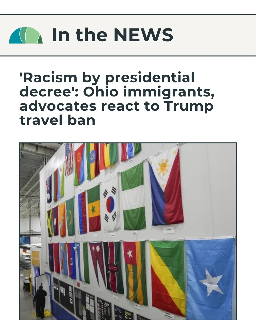 Columbus Dispatch: “‘Racism by presidential decree’: Ohio immigrants, advocates react to Trump travel ban”
