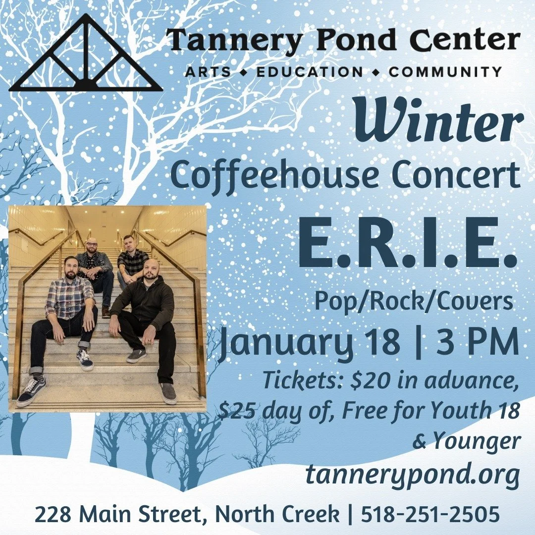 Please join us for our first Winter Coffeehouse Concert this season for the band E.R.I.E.
