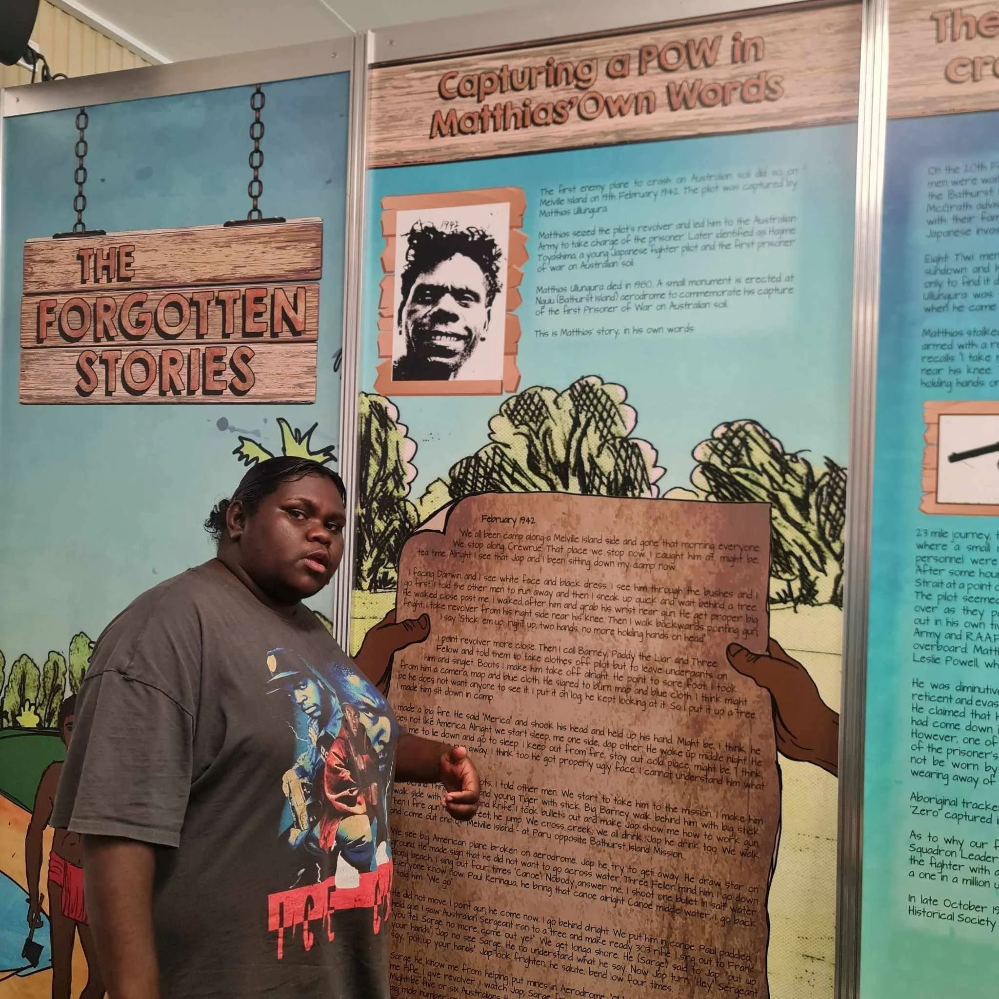The Junior Young Women's class recently visited the Patakijiyali Museum as part of their Remembrance Day lesson, where they explored the Tiwi Islands' role in World War II and learned about the significant contributions of the Tiwi people in helping 